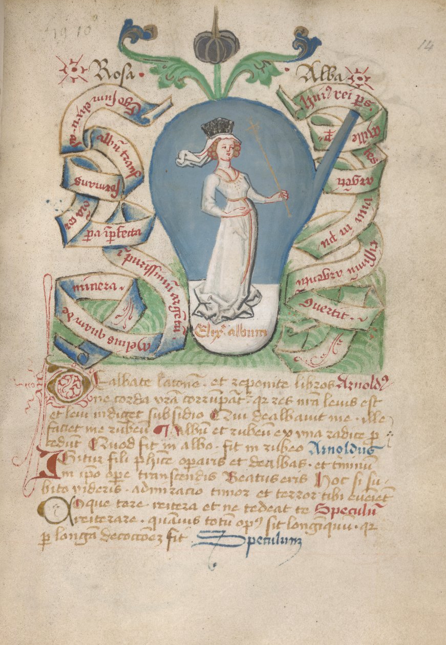 Ms Sloane 2560, f.14 Alchemical Treatisesista, 1400-luvun loppu (vellum) tekijältä German School