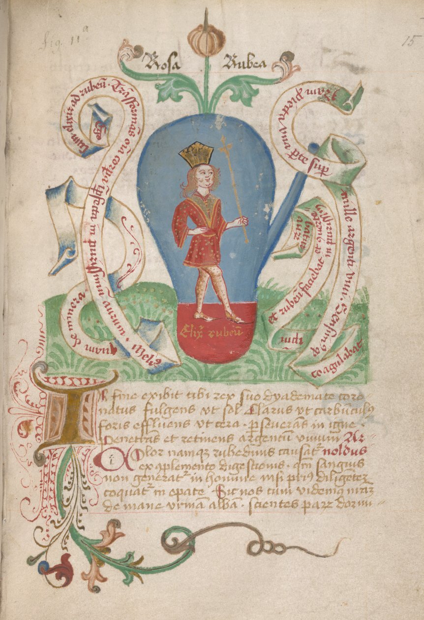Ms Sloane 2560, f.15 Alchemical Treatisesista, 1400-luvun loppu (vellum) tekijältä German School