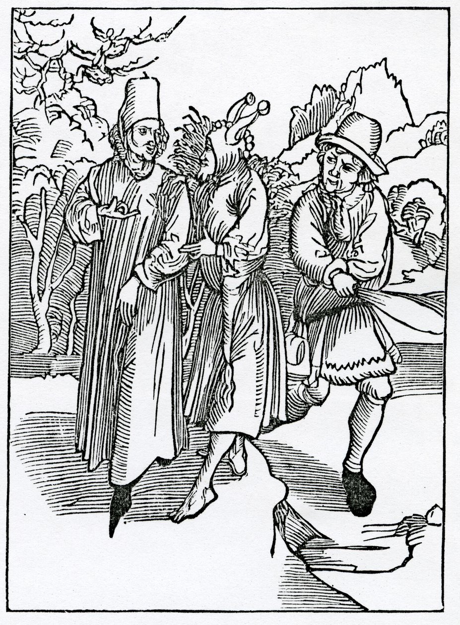 Kuvitus Alexander Barclayn englanninkielisestä käännöksestä "The Ship of Fools", joka on peräisin vuonna 1874 julkaistusta painoksesta. tekijältä German School