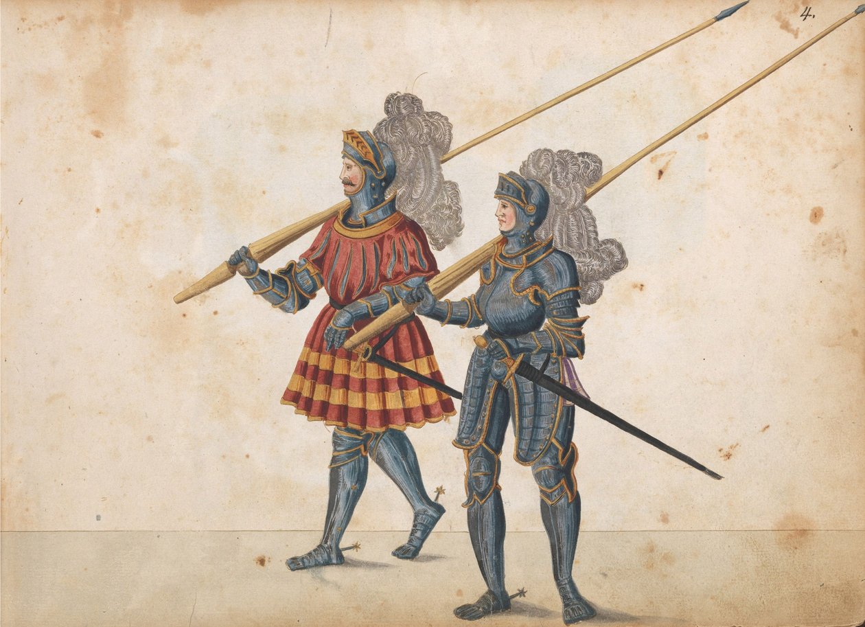 Turnauksen paraati, n. 1640 (kynä ja muste, vesiväri ja pesut) tekijältä German School
