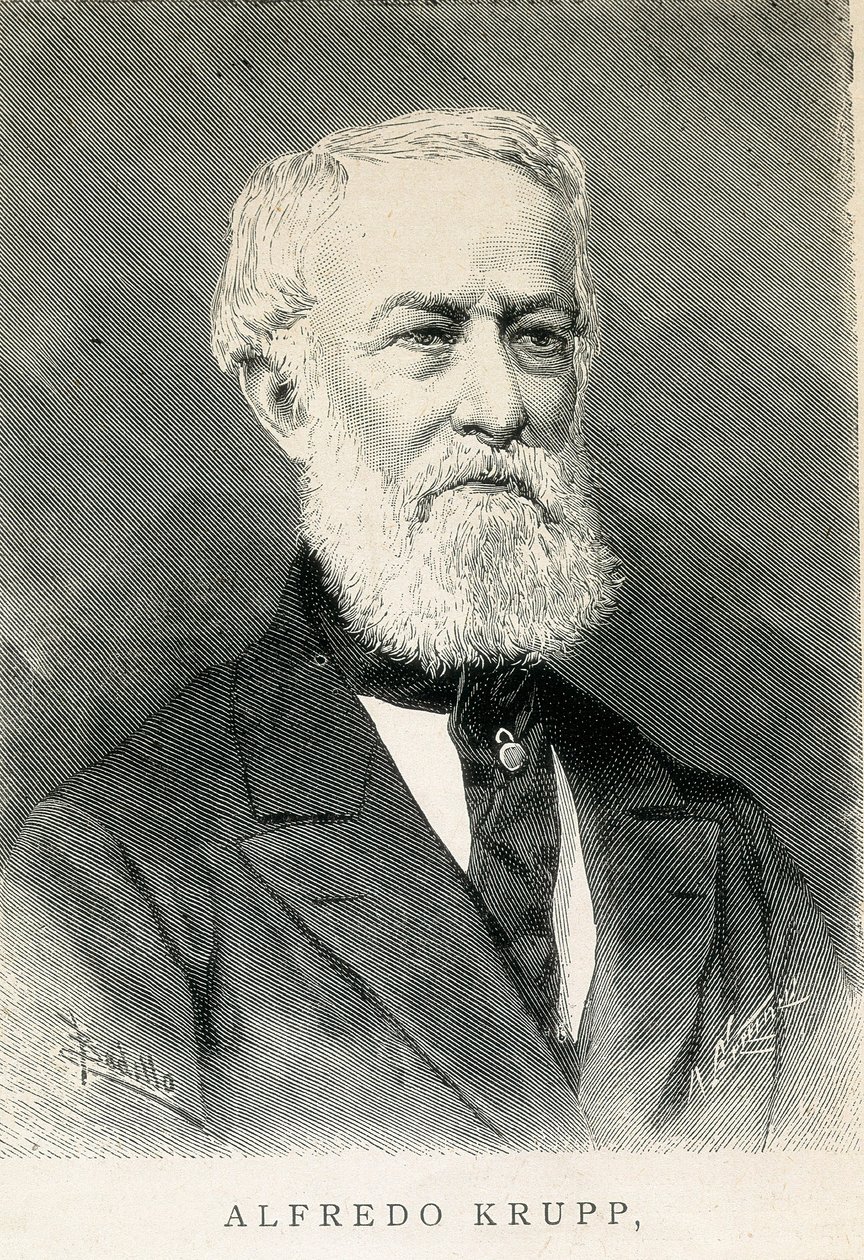 Alfred KRUPPin (1812-1887), saksalaisen terästeollisuuden muotokuva tekijältä German School