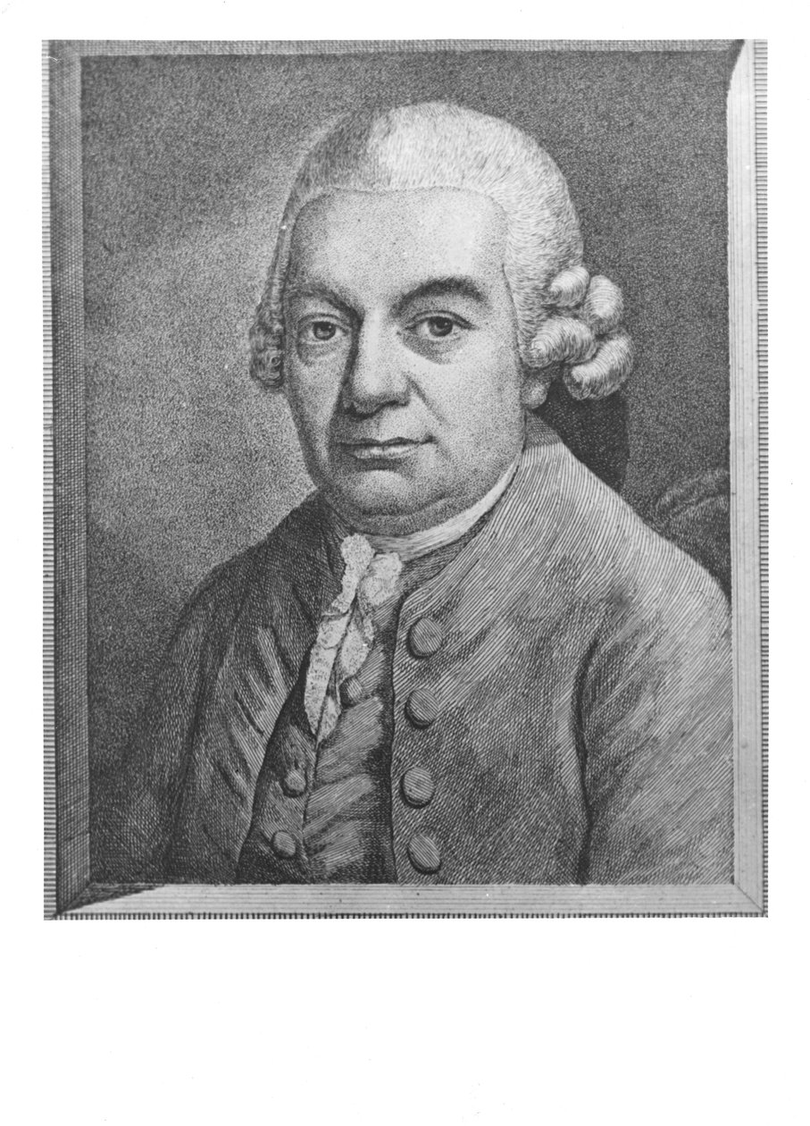 Carl Philipp Emanuel Bachin (1714-88) muotokuva tekijältä German School