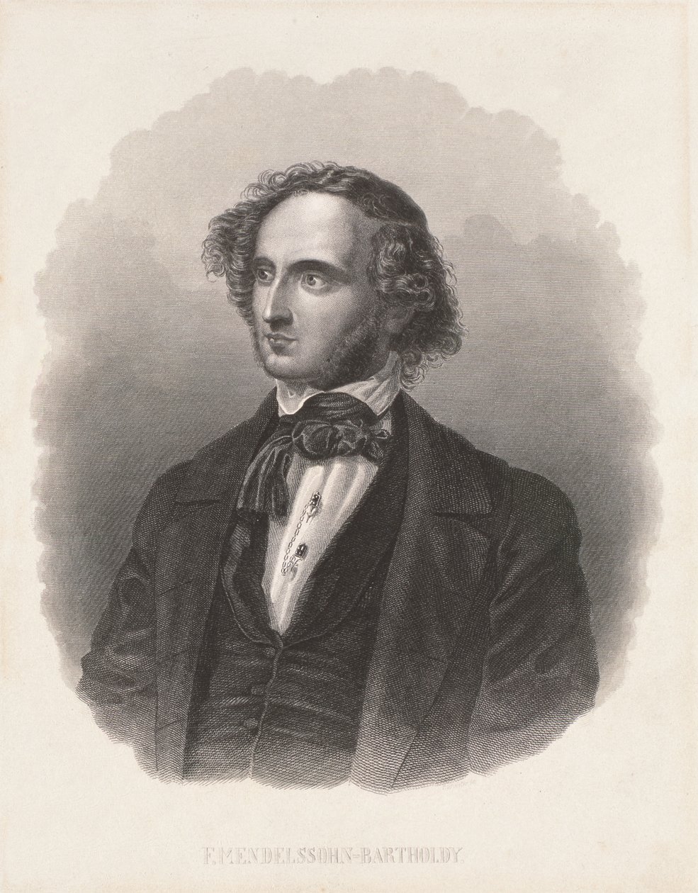 Felix Mendelssohnin (1809-47) muotokuva tekijältä German School