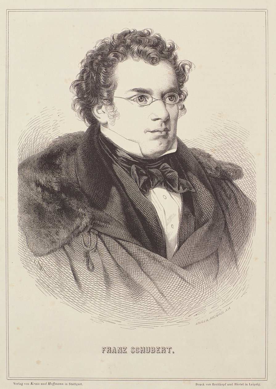 Franz Schubertin (1768-1827) muotokuva tekijältä German School