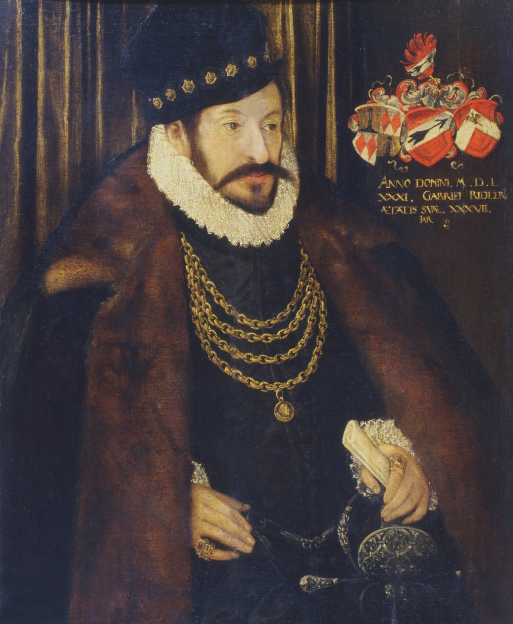 Gabriel Ridlerin muotokuva, 1581 tekijältä German School