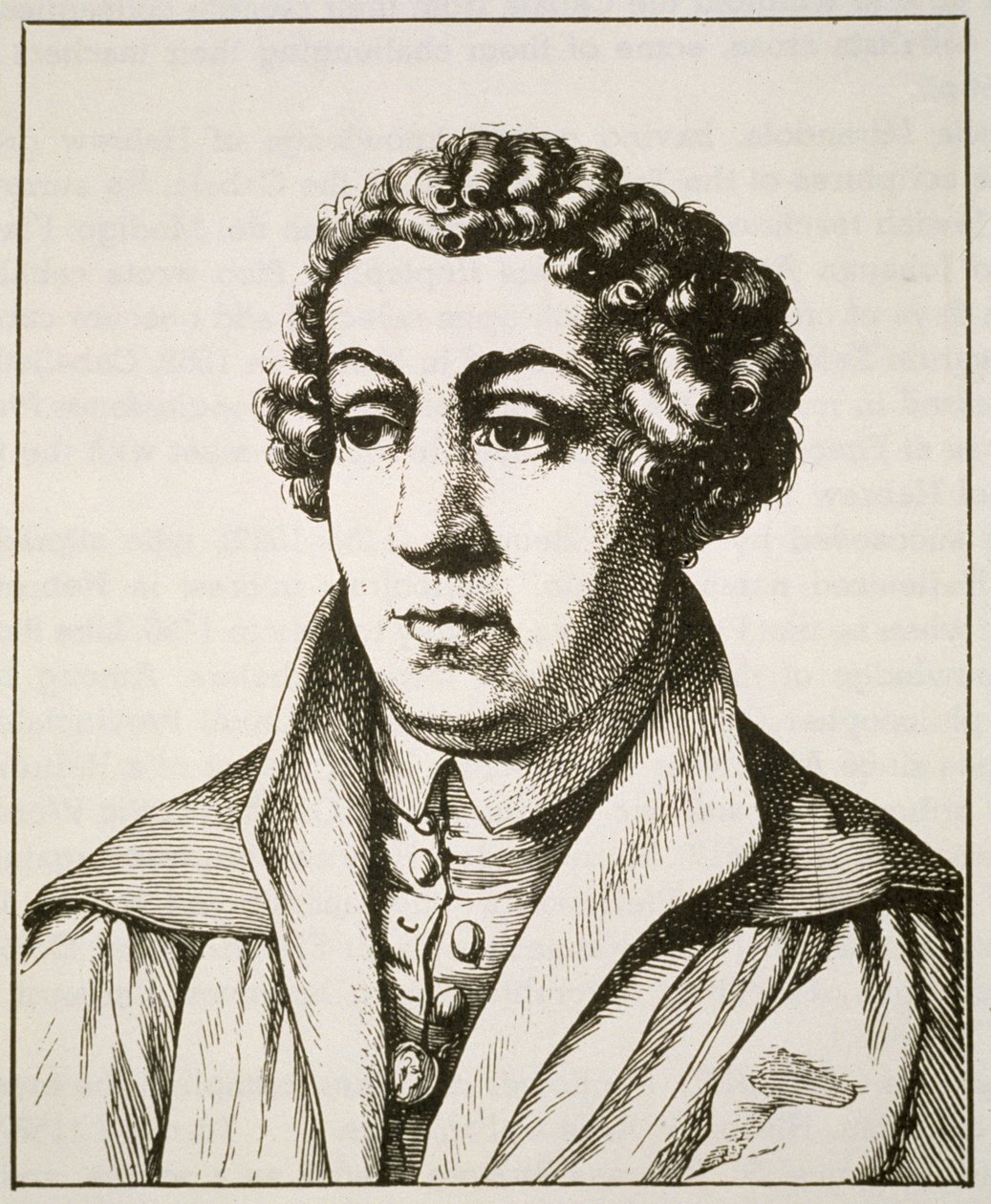 Johann Reuchlinin (1455-1522) muotokuva kopio 1800-luvun saksalaisesta kaiverruksesta, kuvitettu History of Magicissa, julkaistu 1800-luvun lopulla tekijältä German School