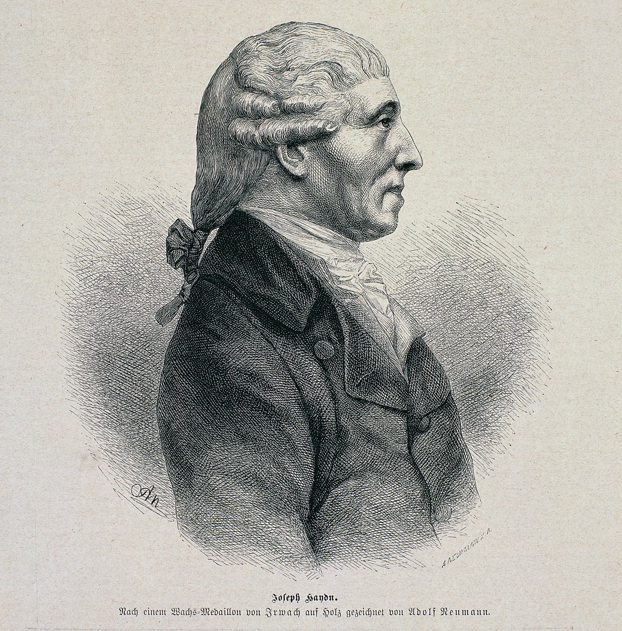 Joseph Haydnin (1732-1809) muotokuva tekijältä German School