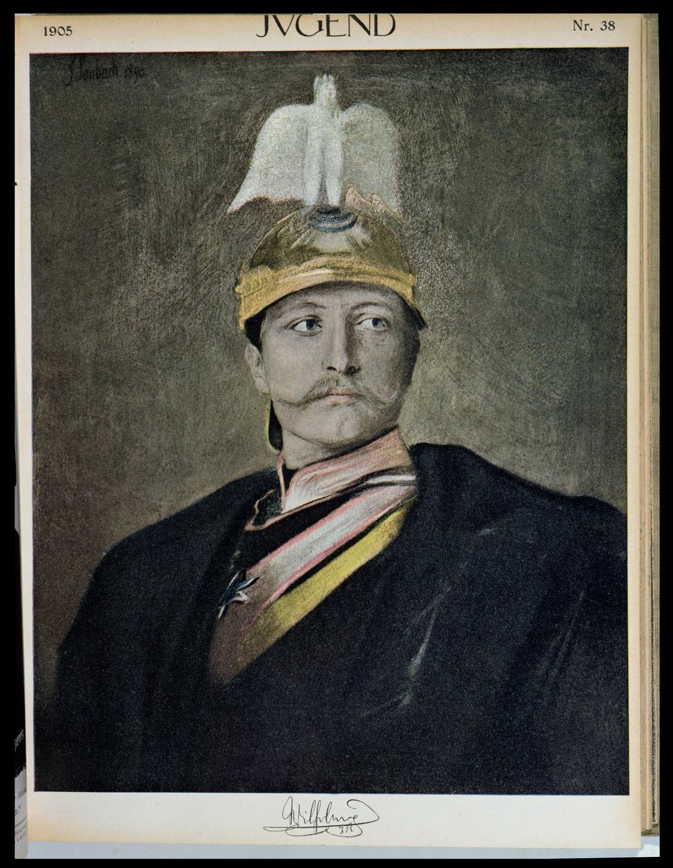 Keisari Wilhelm II:n (1859-1941) muotokuva nuoruudesta, 1905 tekijältä German School