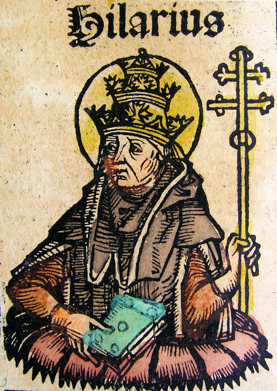 Paavi Hilariuksen muotokuva, julkaistu Nürnberg Chroniclessa, 1493 tekijältä German School