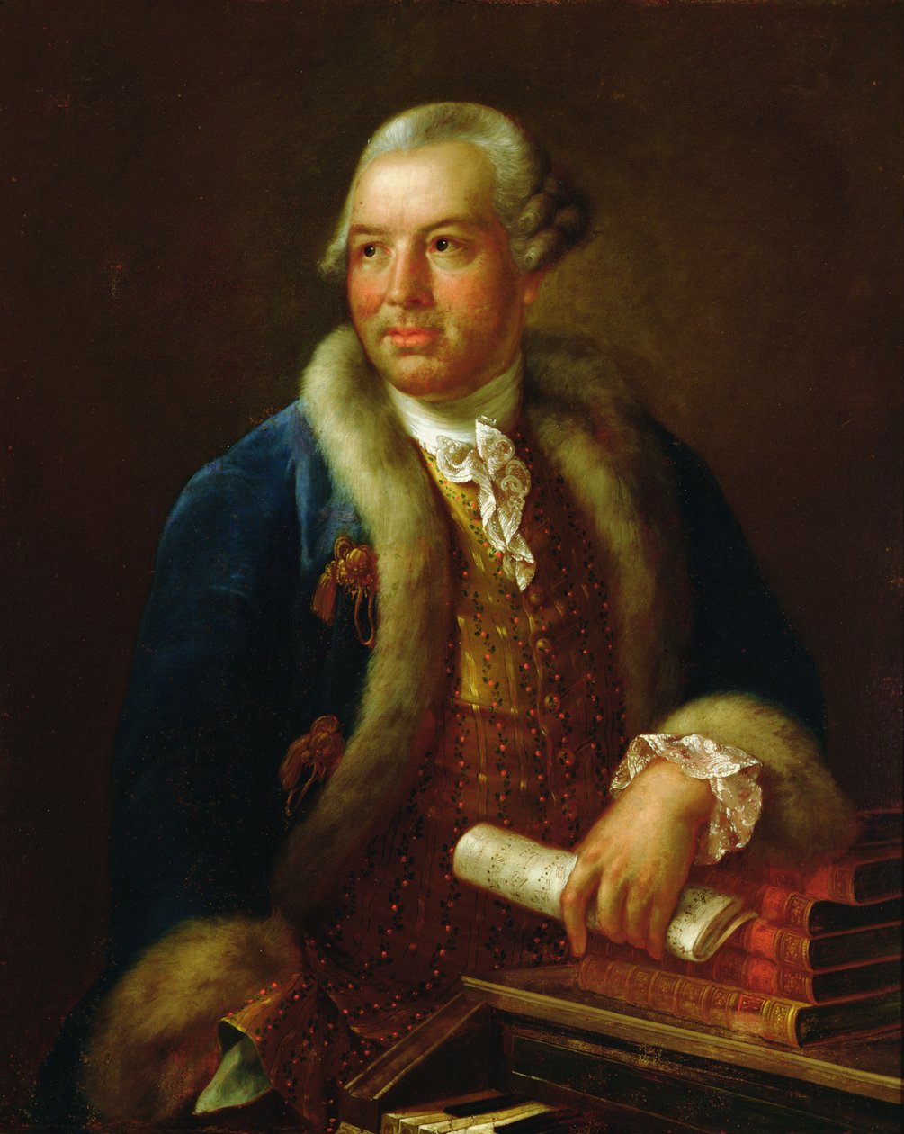 Muotokuva saksalaisesta säveltäjästä Christoph Willibald von Gluckista (1714-1787) (öljy kankaalle) tekijältä German School