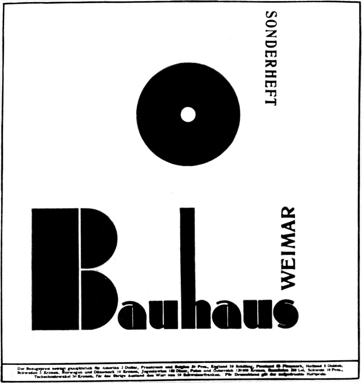 Bauhausin juliste (painettu) tekijältä German School