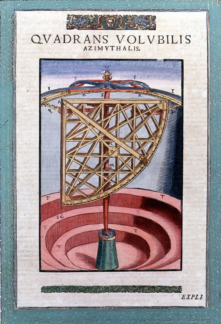 Atsiimutaalinen eläinradan kvadrantti Tycho Brahin (1546 - 1601), Wandsbeckin "vakiintuneen tähtitieteen koneistossa" tekijältä German School
