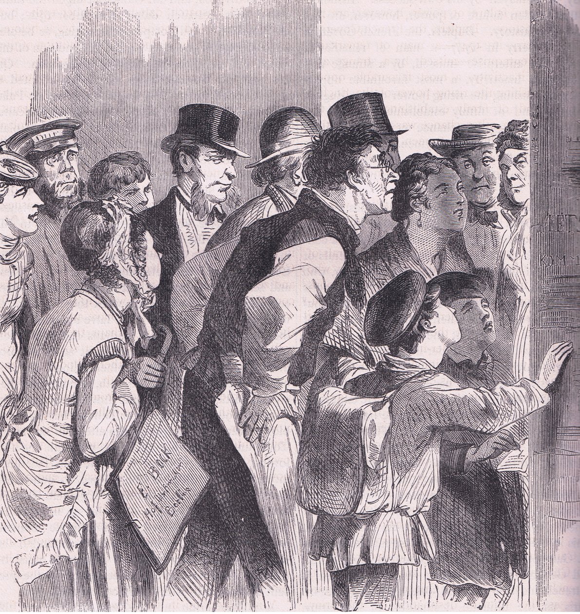 Lukiessani Berliinin uutisia, Cassells History of the sodan Ranskan ja Saksan välillä, julkaisija Cassell and Company Limited, n. 1890 (litho) tekijältä German School