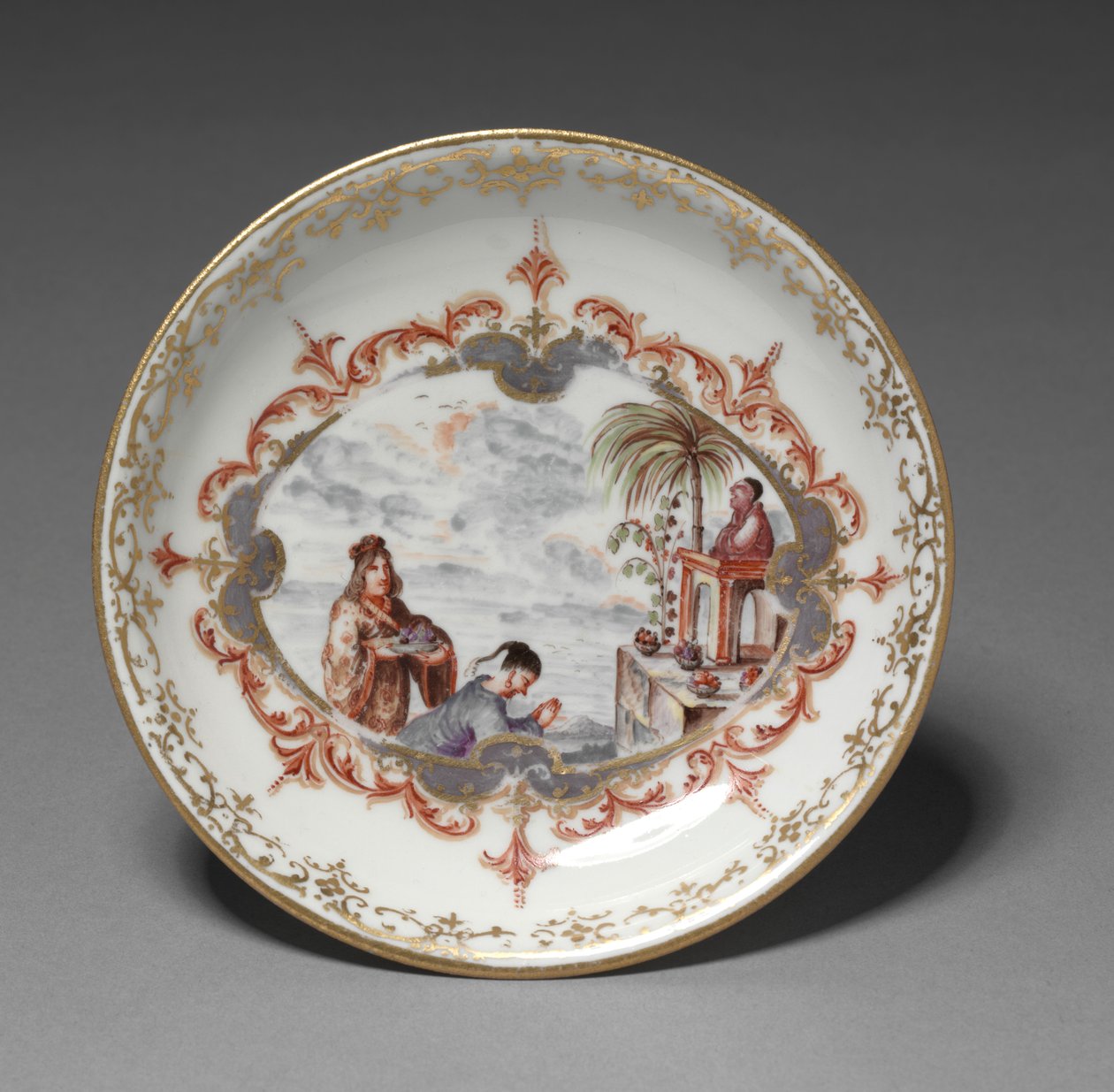 Lautas, valmistaja Meissen Porcelain Factory, Saksa, n.1723 tekijältä German School