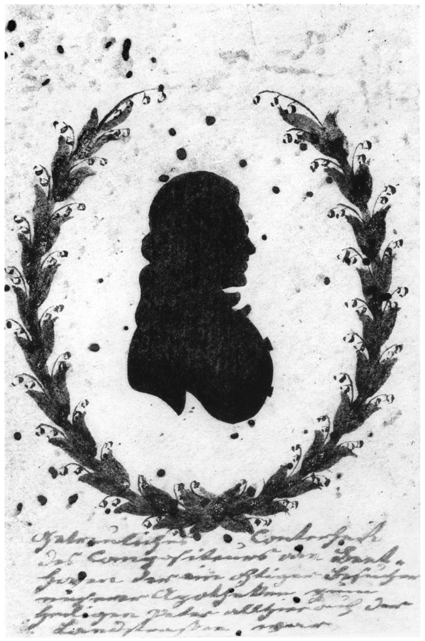 Ludwig van Beethovenin siluetti (1770-1827) tekijältä German School