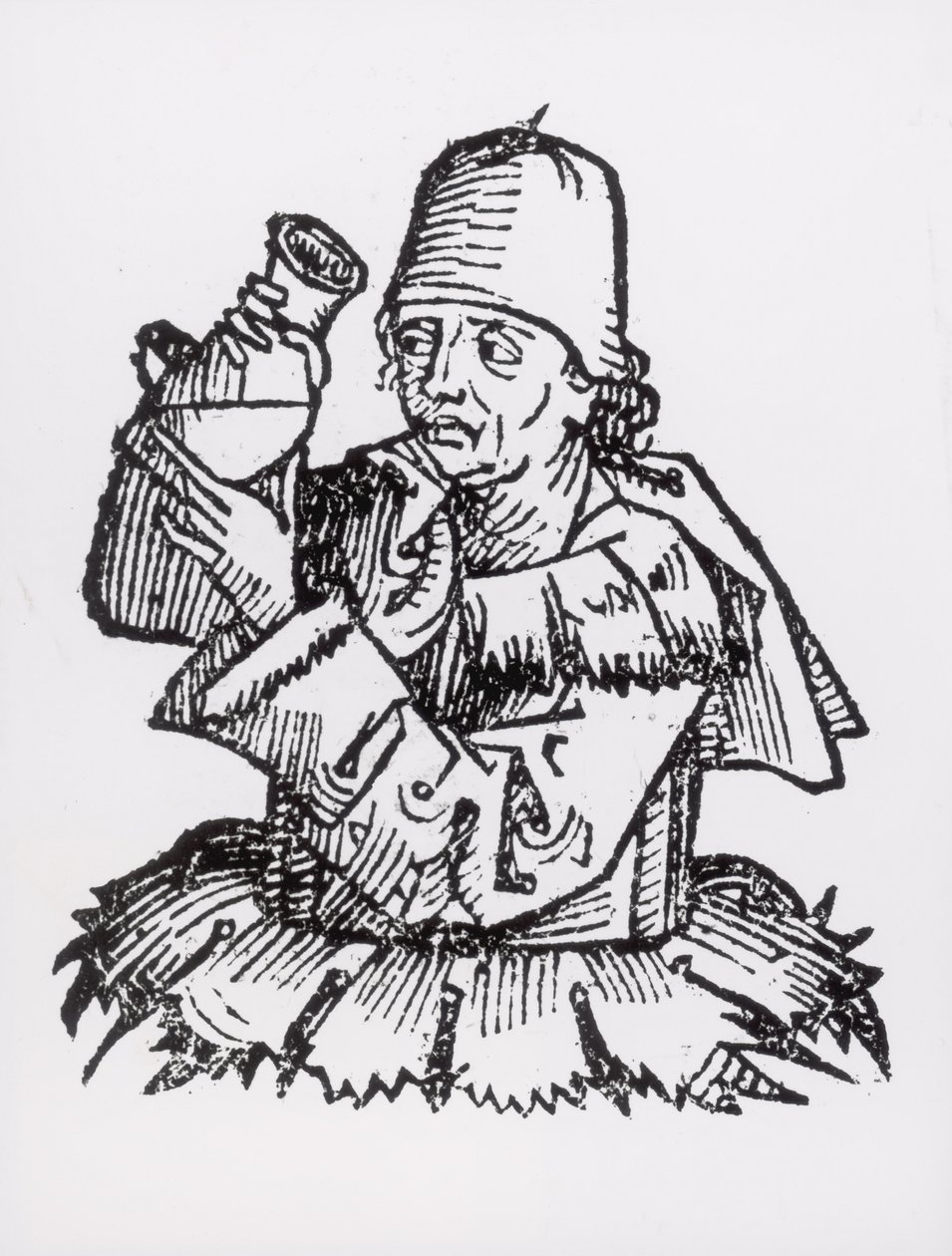 St. Anthony (1195-1231) Hartmann Schedelin (1440-1514) teoksesta "Liber Chronicarum" 1493 tekijältä German School