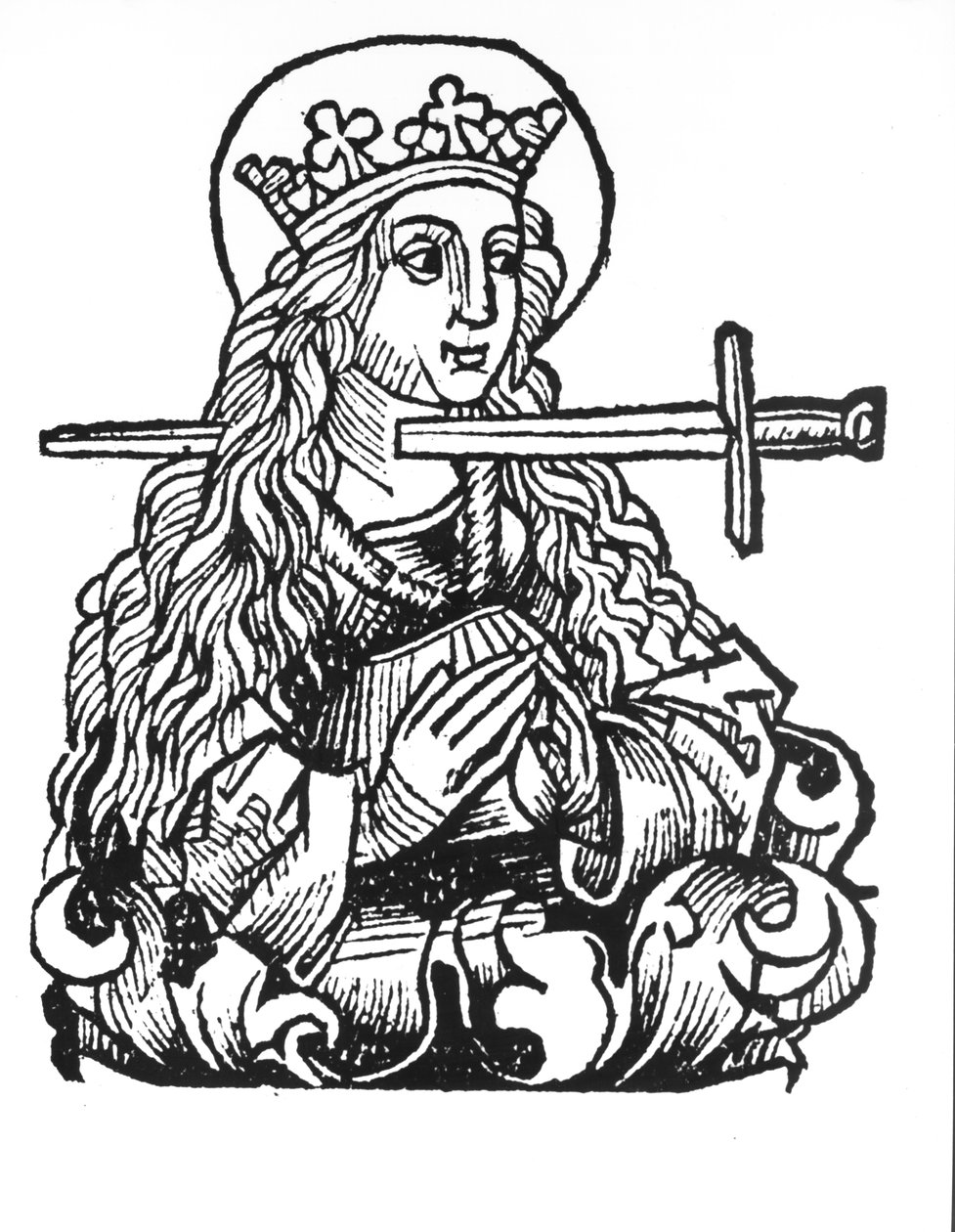 St. Lucy (d.304) Hartmann Schedelin (1440-1514) teoksesta Liber Chronicarum tekijältä German School