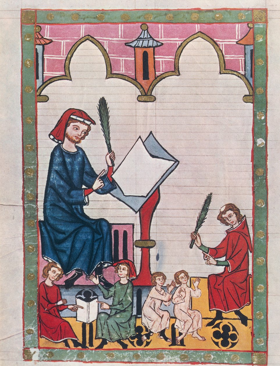 Opiskelijat luostarissa, Manesse Codexista (vellum) tekijältä German School