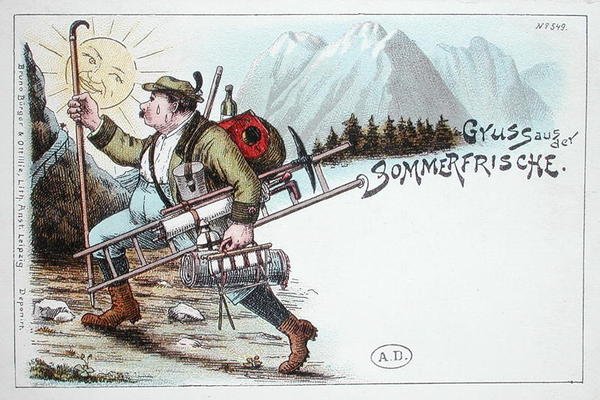 Kesälomapostikortti, 1800-luvun loppu tai 1900-luvun alku (värilitho) tekijältä German School