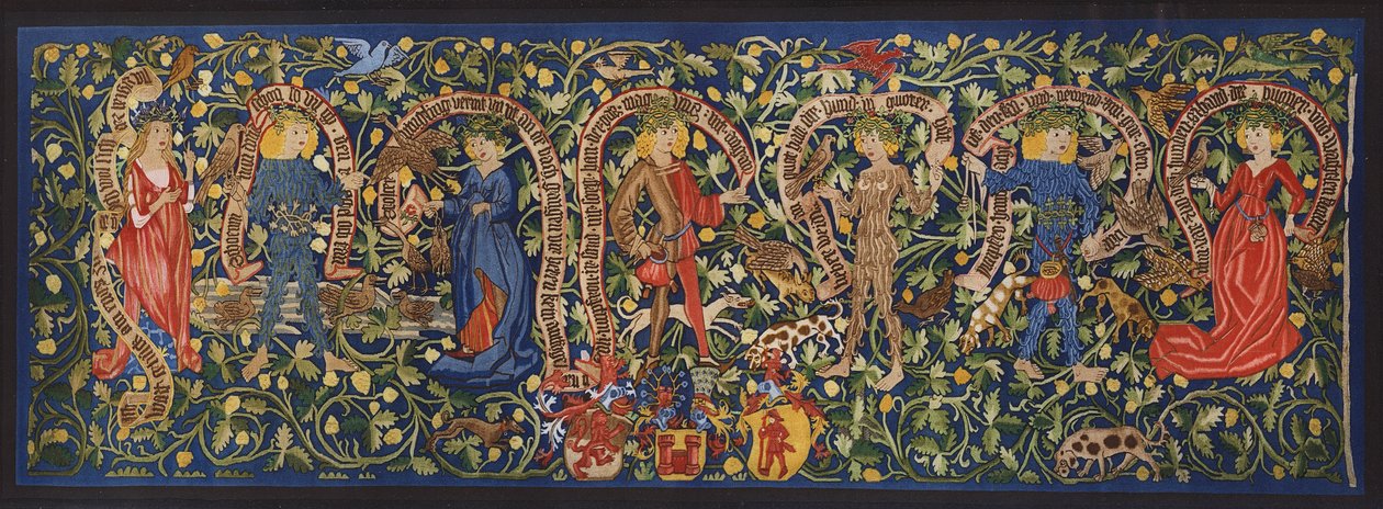Keijuja esittävä kuvakudos, Basel, n. 1490 (värilitro). tekijältä German School