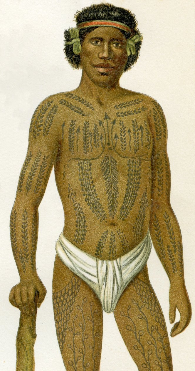 Tatuoitu mies Carolinesaarilta, 1894 tekijältä German School