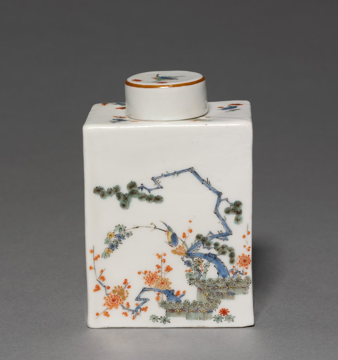 Tea Caddy, valmistaja Meissen Porcelain Factory, Saksa, n.1735 tekijältä German School