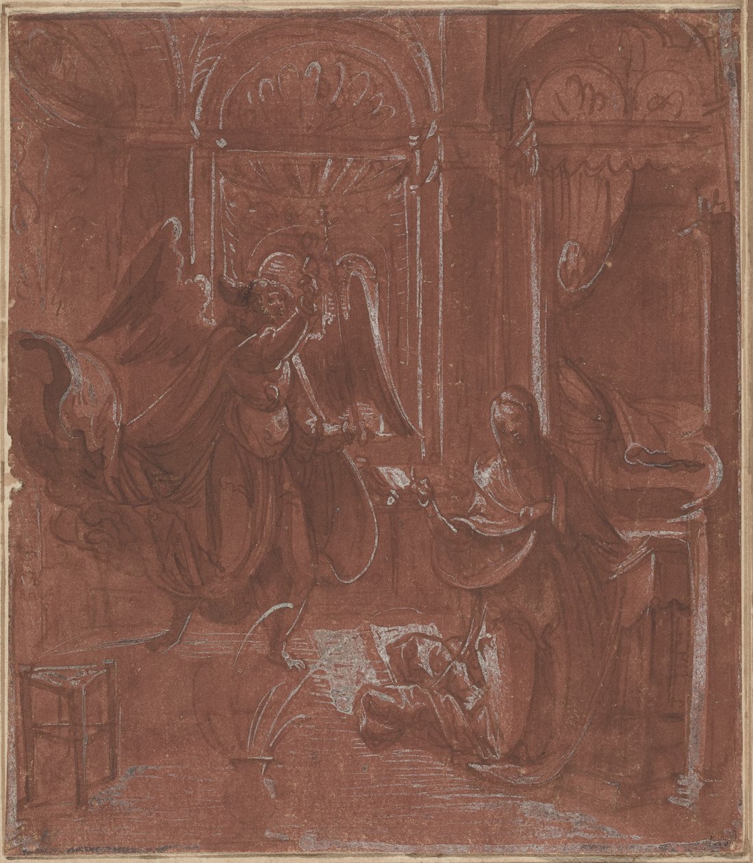 Marian ilmestys, n.1520 (kynä ja muste). tekijältä German School