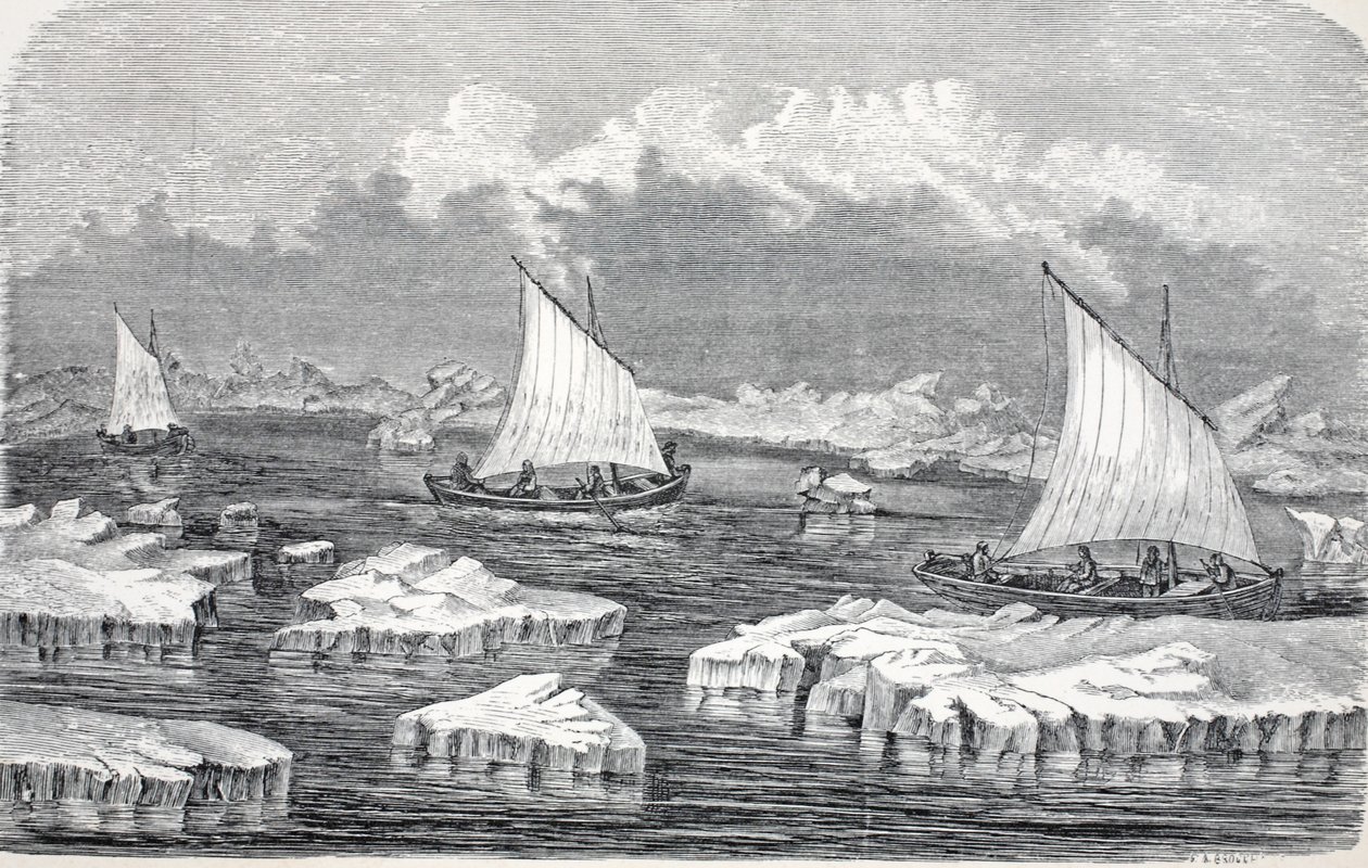 The Boats Under Sail, pub. Lontoo 1874 tekijältä German School