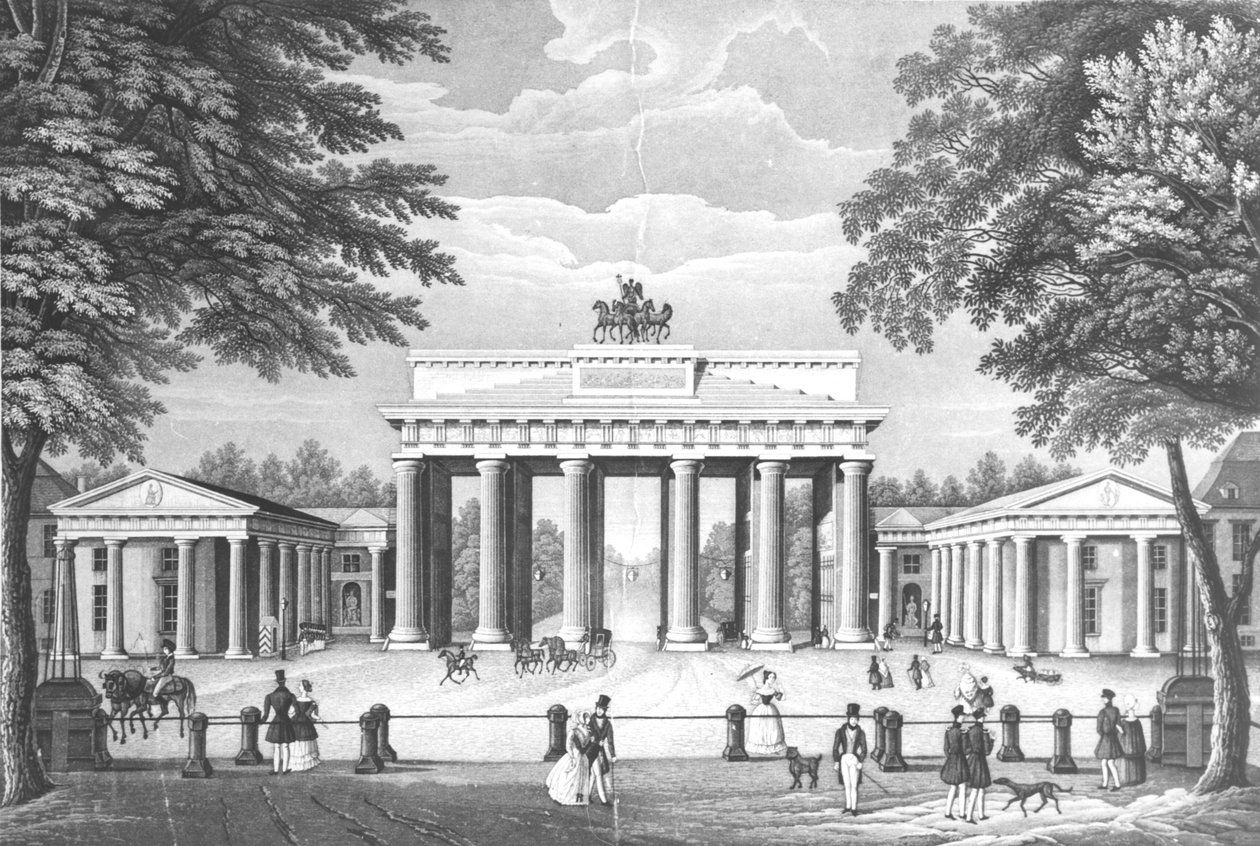 Brandenburgin portti Berliinissä, 1800-luvun puoliväli tekijältä German School