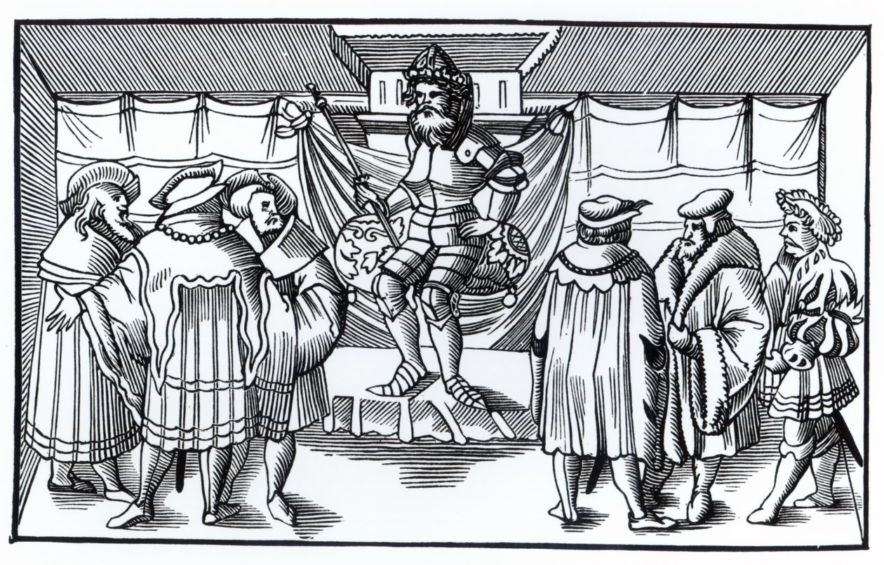 The Court of a Baron, Cosmographie Universelle of Munsterin puupiirros, julkaistiin vuonna 1552 tekijältä German School
