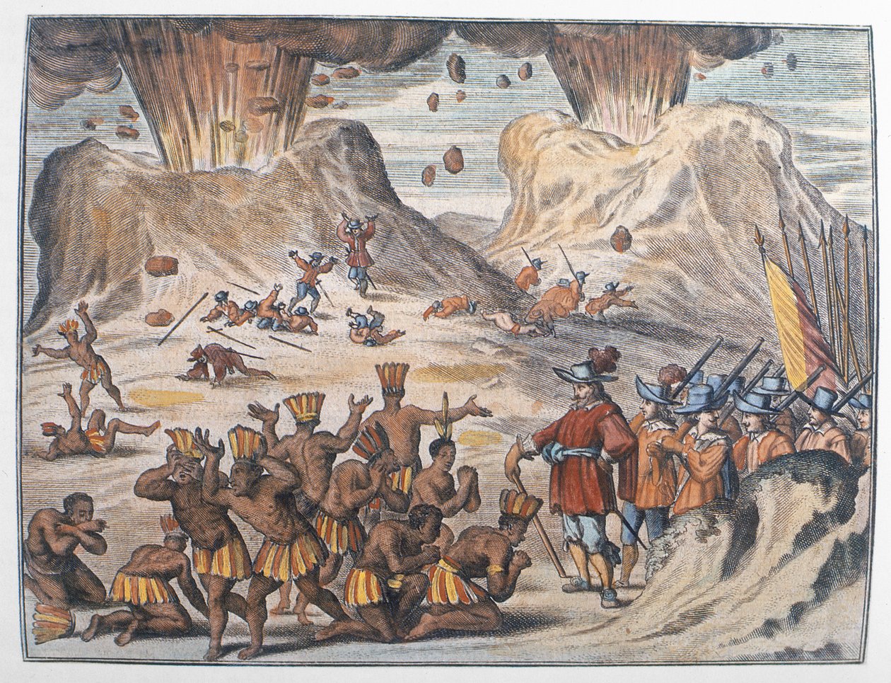 Cortesin matka Tenochtitlaniin vuonna 1521 tekijältä German School