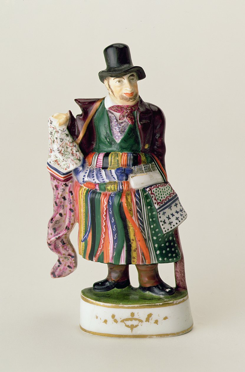 Nenäliinamyyjä, Meissen-hahmo Johann Joachim Kandlerin (1706-75) tapaan (keraaminen) tekijältä German School