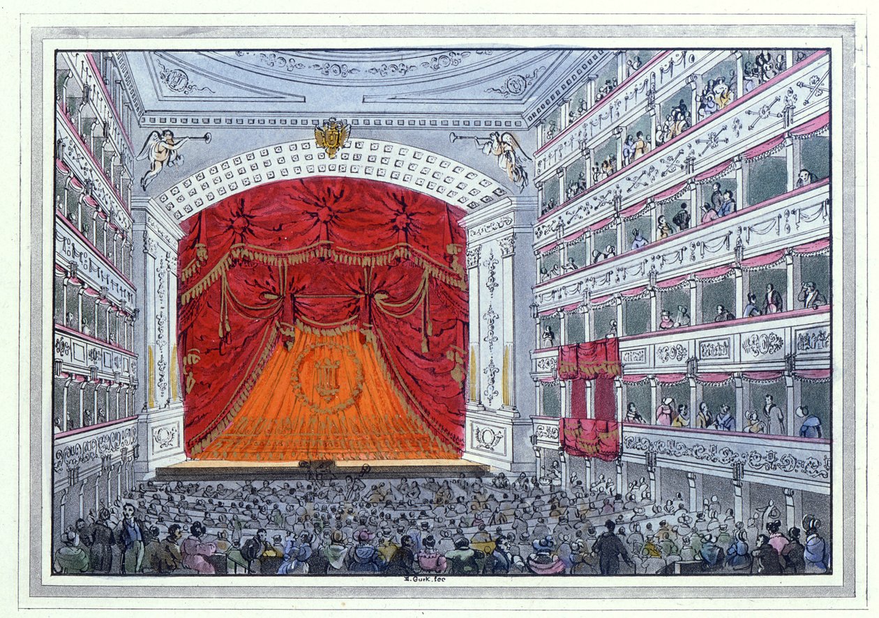 Theatre am Karntnertor Wien (akvatinta) tekijältä German School