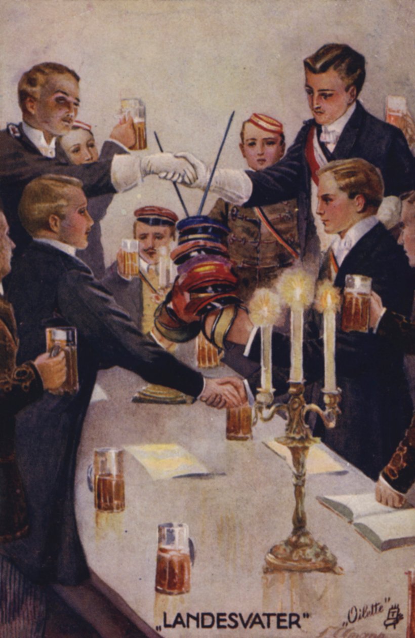 Malja isänmaalle (värilitografia) tekijältä German School