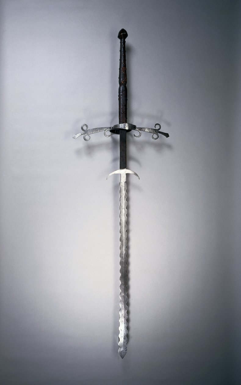 Kaksikätinen miekka flamboyant-terällä, 1550-1600 tekijältä German School