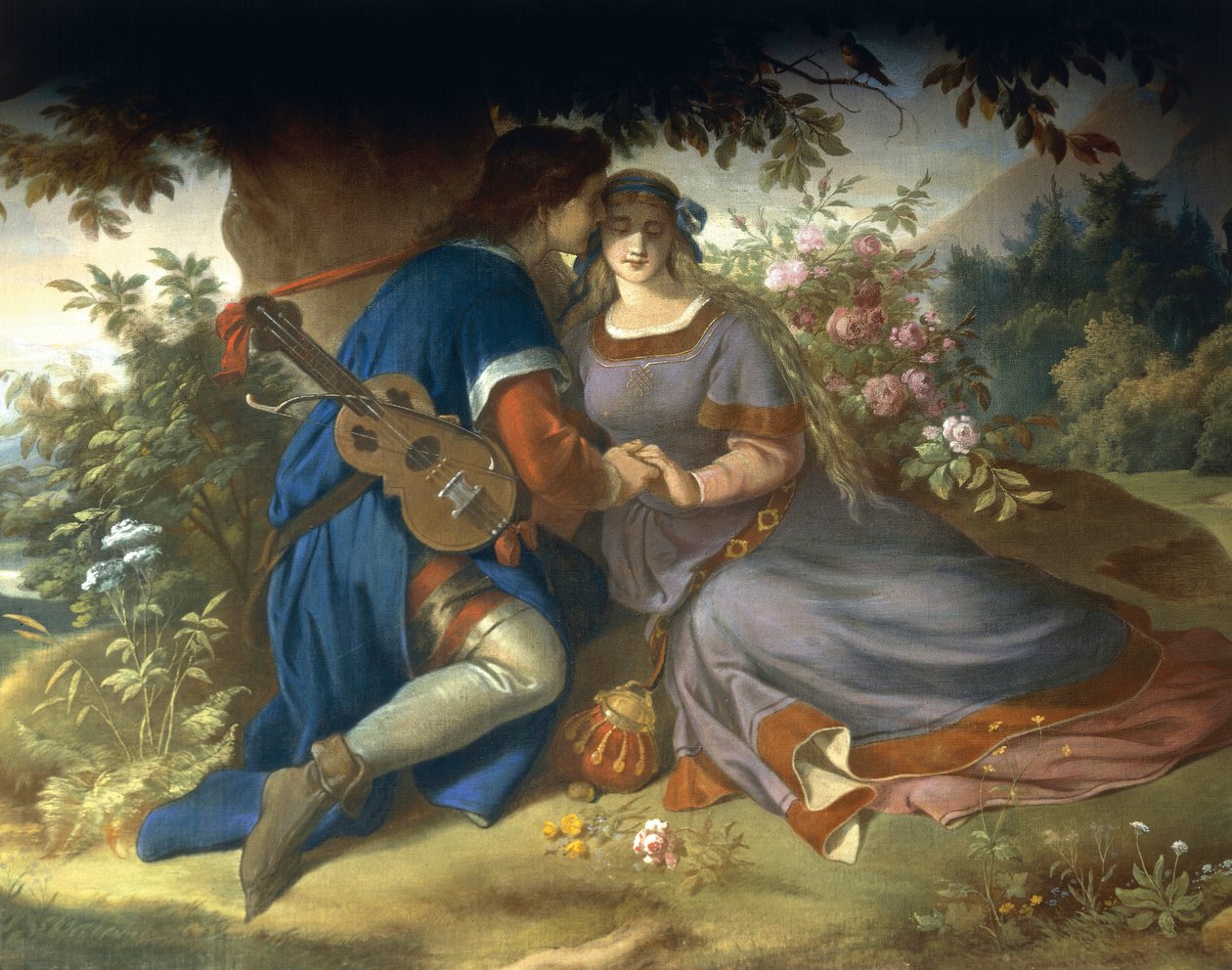 "Lennupuun alla, nummilla...", Lohengrin-saagasta (seinämaalaus) tekijältä German School