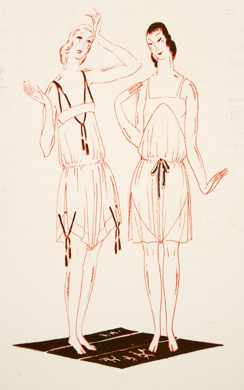 Stylin alusvaatteet, julkaisu 1922 (pochoir-painatus). tekijältä German School