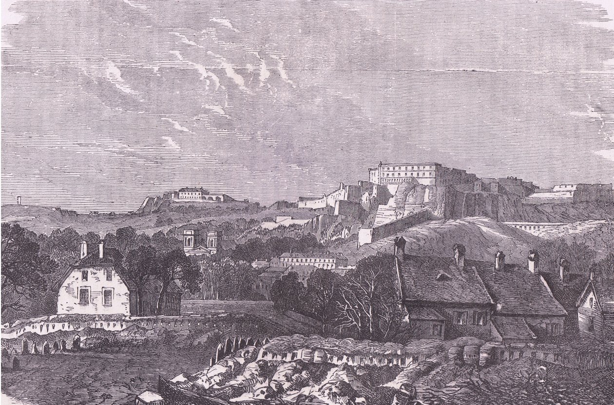 View of Belfort, Cassells, Ranskan ja Saksan välisen sodan historia, julkaissut Cassell and Company Limited, n. 1890 (litho) tekijältä German School