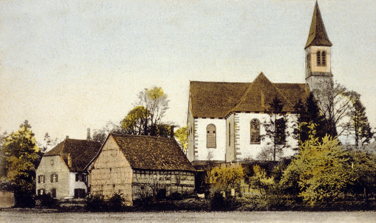 Näkymä Bischwillerin kirkolle, Saksa tekijältä German School