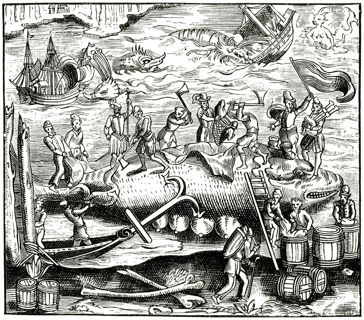 Valankalastus, Cosmographie Universelle of Munsterin puupiirros, julkaistu 1552 tekijältä German School