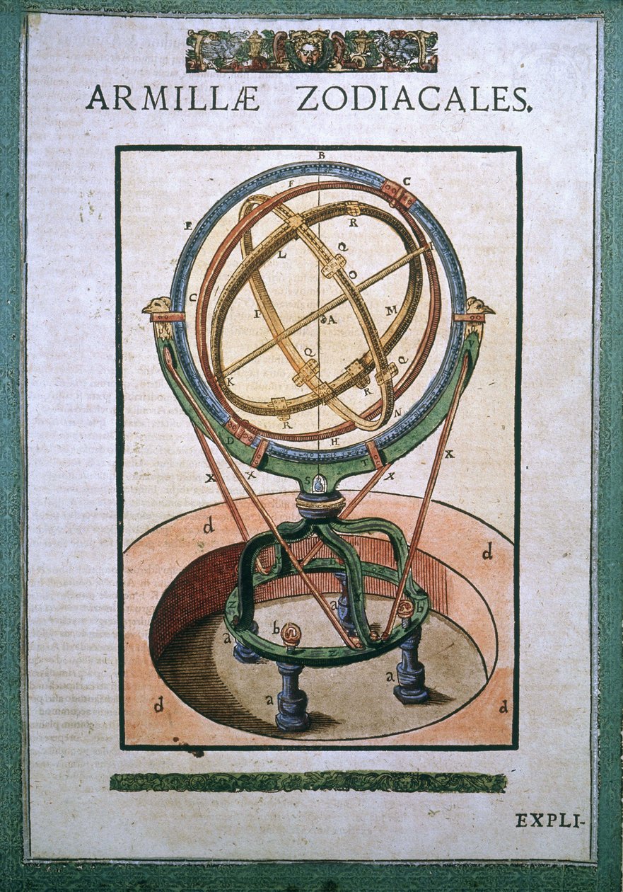 Zodiacal Armillary Sphere Tycho Brahen (1546 - 1601), Wandsbeckin "Mechanical Astronomy" -sarjassa tekijältä German School