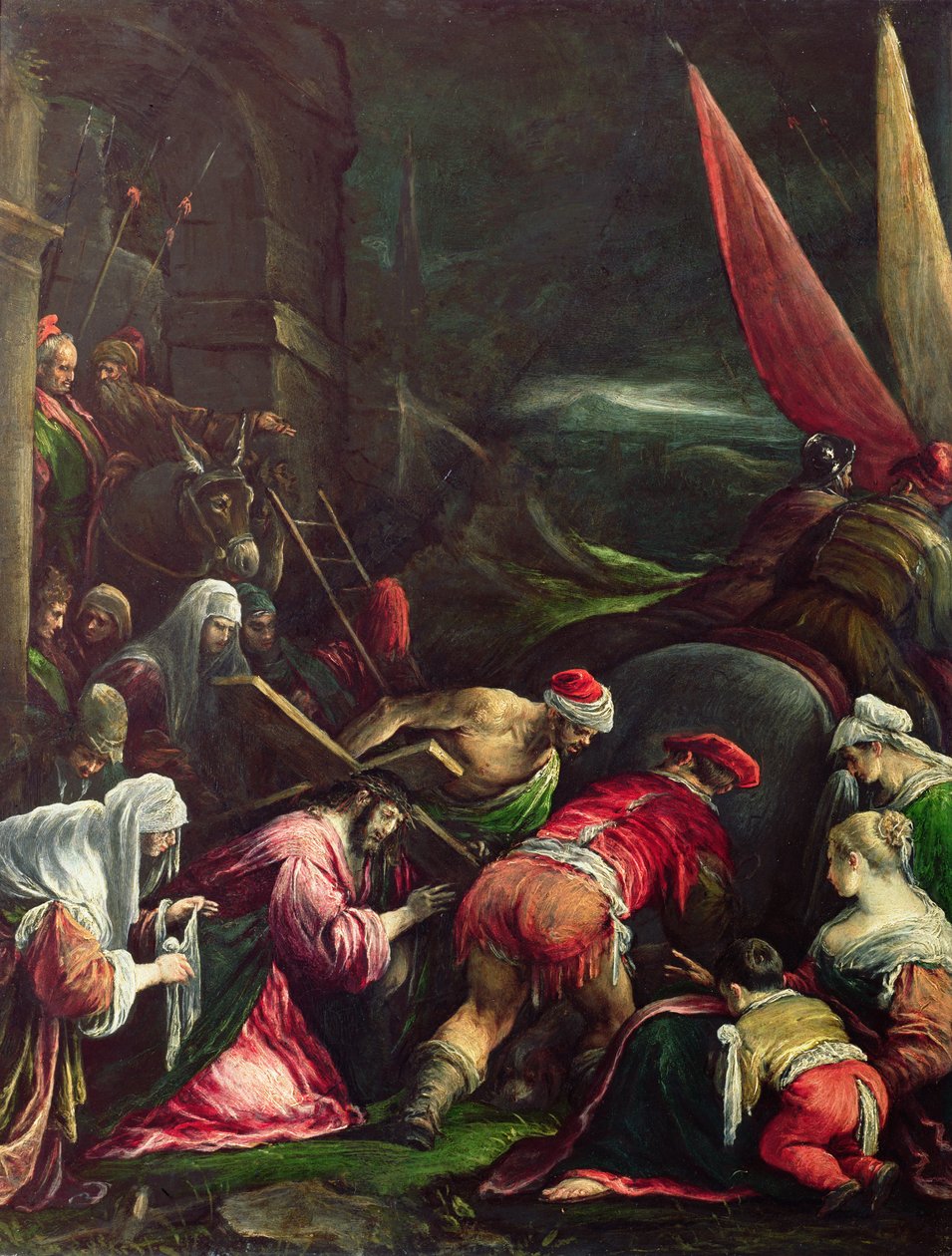 Ristin kantaminen, 1592 tekijältä Gerolamo Bassano