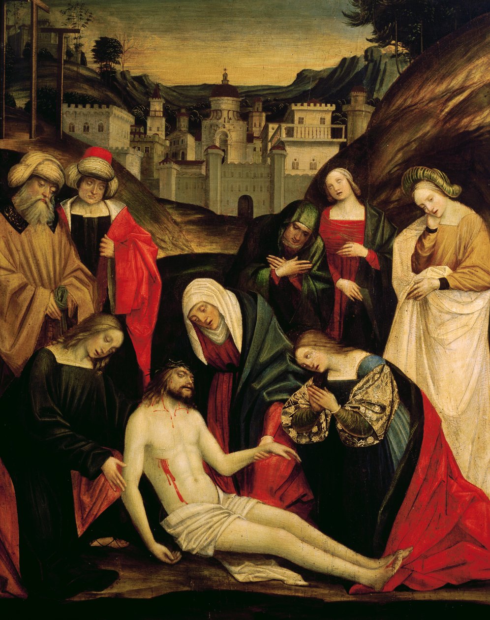 Valituslaulu kuolleesta Kristuksesta, n. 1520, Gerolamo Giovenonen maalaus (1486 tai 1487-1555), öljytaulu, Italia tekijältä Gerolamo Giovenone