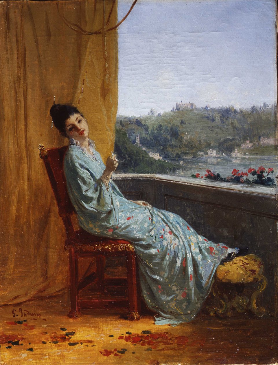 Japanilainen nainen, 1880-1885. tekijältä Gerolamo Induno