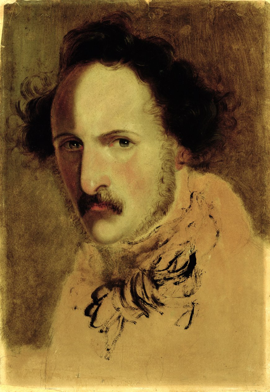 Gaetano Donizettin (1797-1848) muotokuva (öljy paperille kankaalle) tekijältä Gerolamo Induno