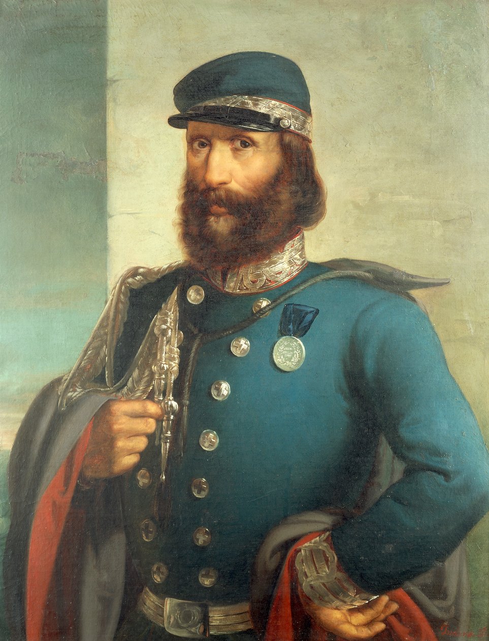 Muotokuva Giuseppe Garibaldista (1807-1882), Gerolamo Induno tekijältä Gerolamo Induno