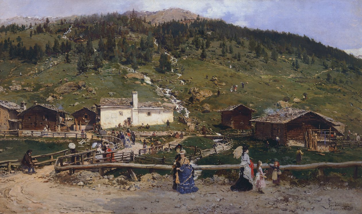 Pyhä Katariina Valfurvassa, kirjoittanut Gerolamo Induno (1825-1890) tekijältä Gerolamo Induno