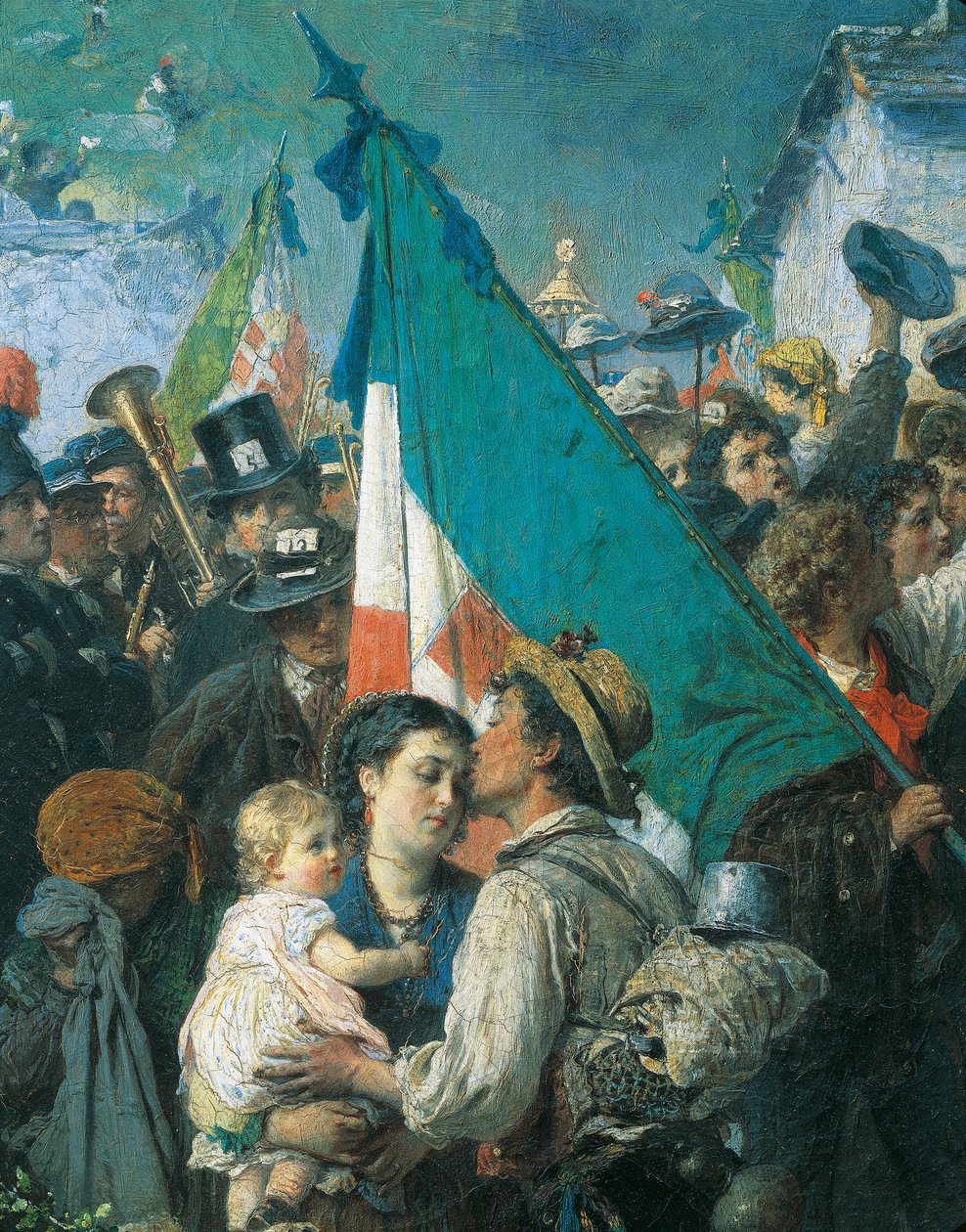 Vuoden 1866 varusmiesten lähtö, Gerolamo Induno tekijältä Gerolamo Induno