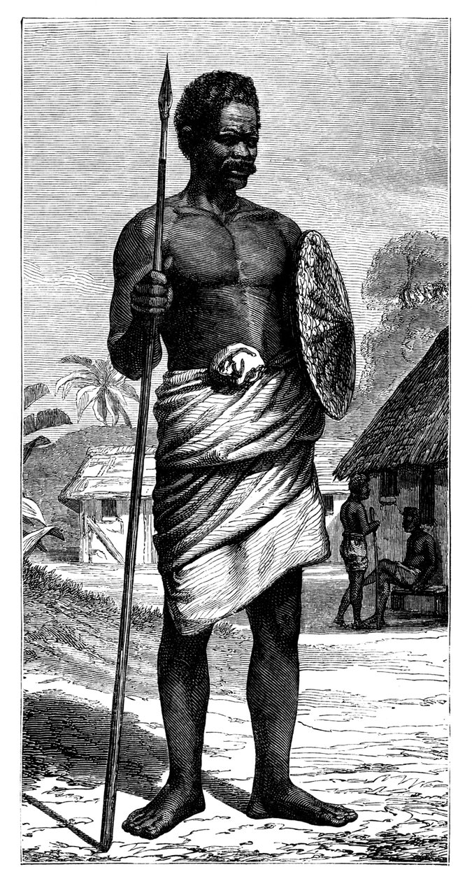 Madagaskarin soturi, 1800-luku. tekijältä Gerome Staal