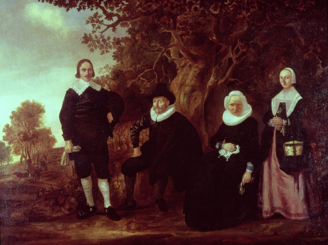Perheryhmä maisemassa tekijältä Gerrit van Donck